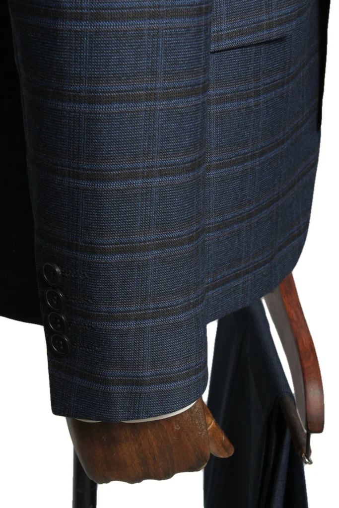 Мужской костюм "Омега" синий тройка slim fit