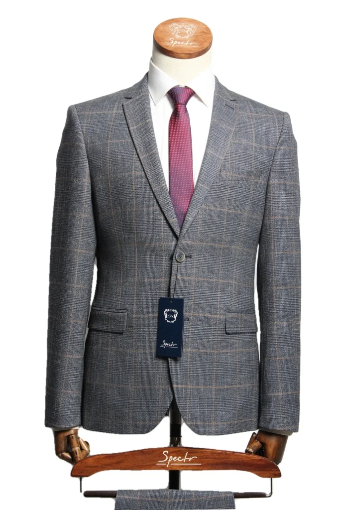 Мужской костюм "Офрис" серый двойка slim fit