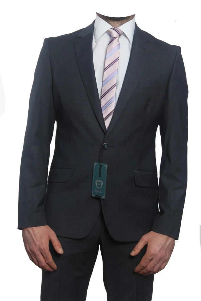 Мужской костюм "Парма" серый двойка slim fit