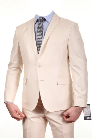 Мужской костюм "Премиум" бежевый двойка slim fit