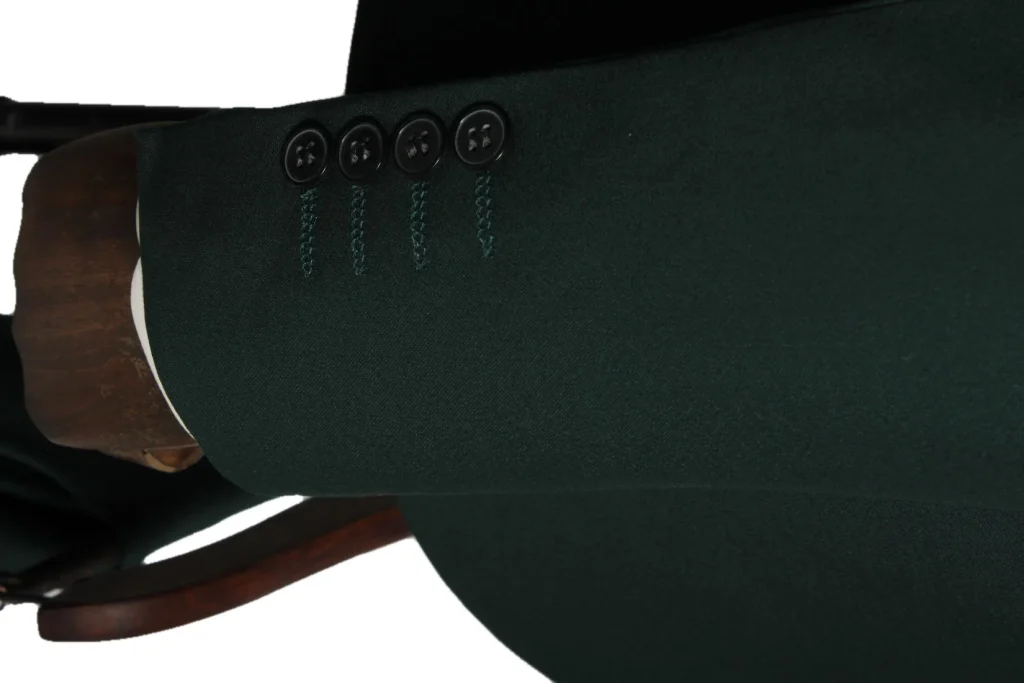 Мужской костюм "Ригель" зеленый тройка slim fit