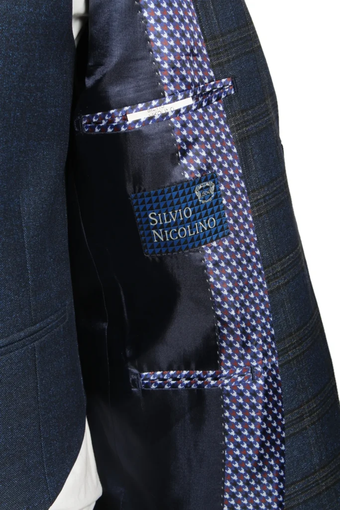 Мужской костюм "Саважь" синий тройка slim fit
