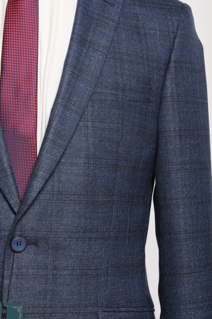 Мужской костюм "Салватини" т-синий двойка slim fit