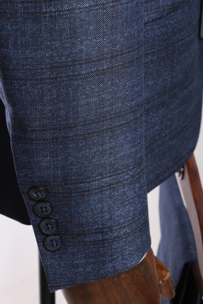 Мужской костюм "Салватини" т-синий двойка slim fit