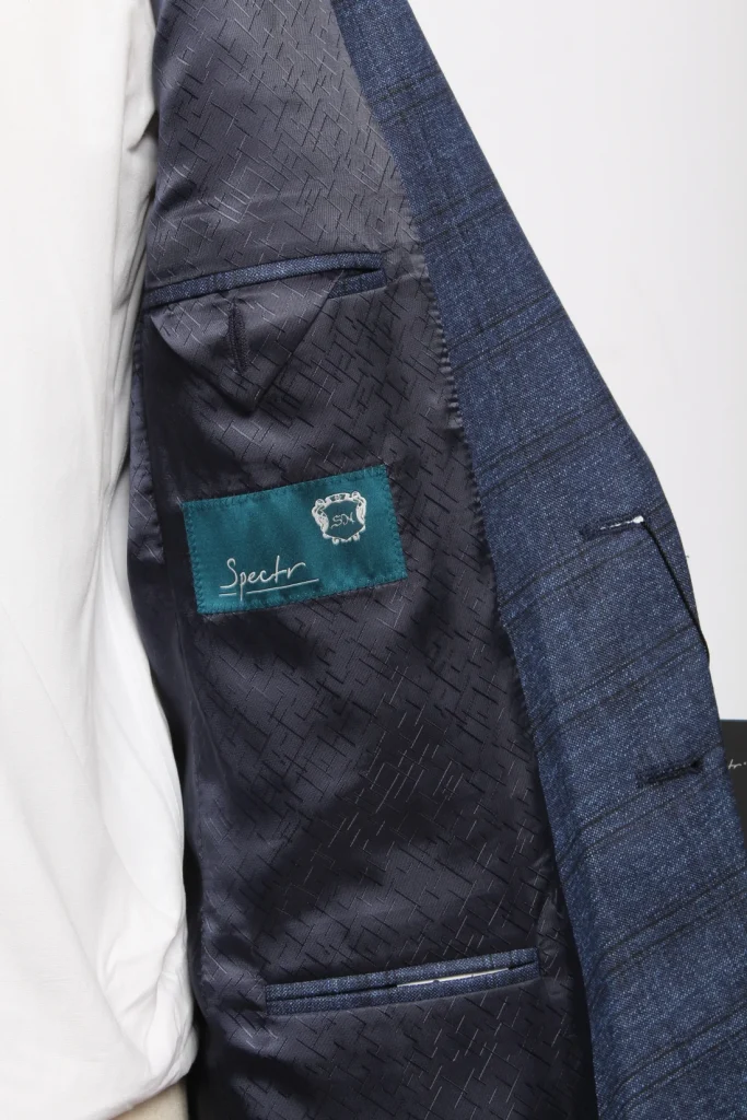 Мужской костюм "Салватини" т-синий двойка slim fit
