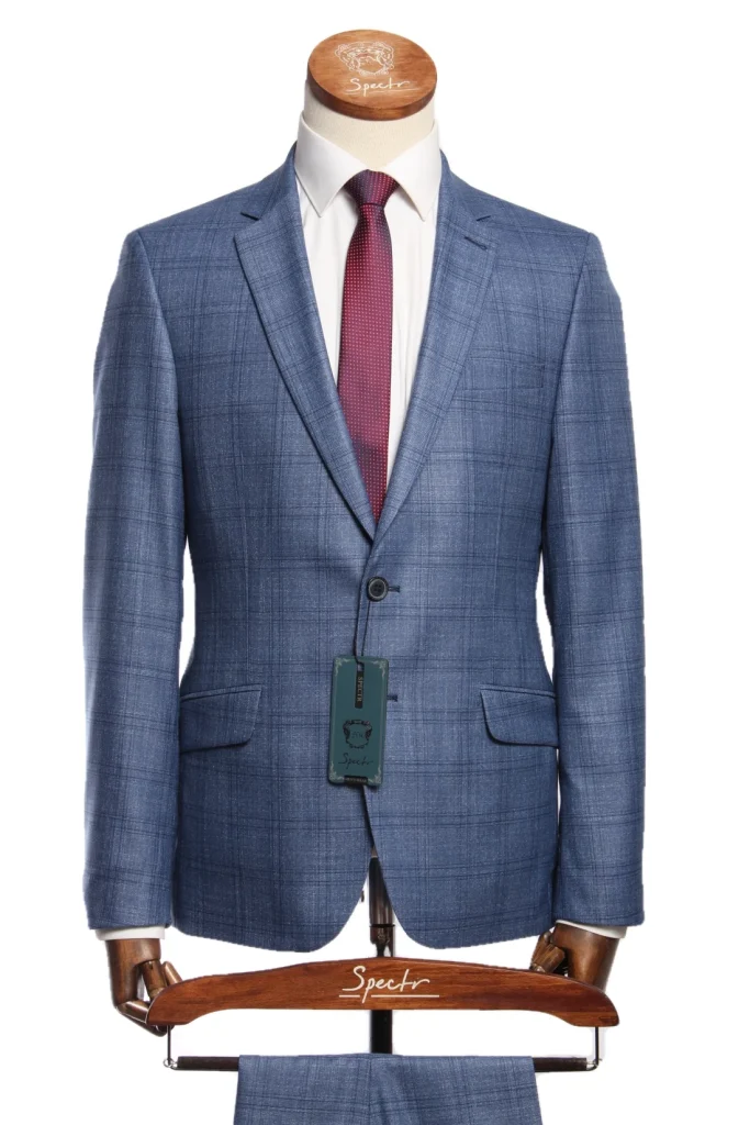 Мужской костюм "Салвотини" св-синий двойка slim fit