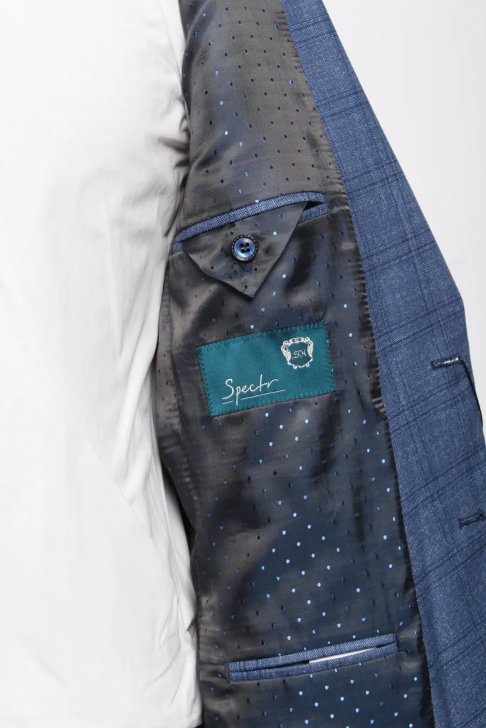 Мужской костюм "Салвотини" св-синий двойка slim fit