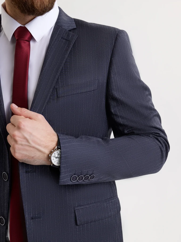 Мужской костюм "Стив" серый двойка slim fit