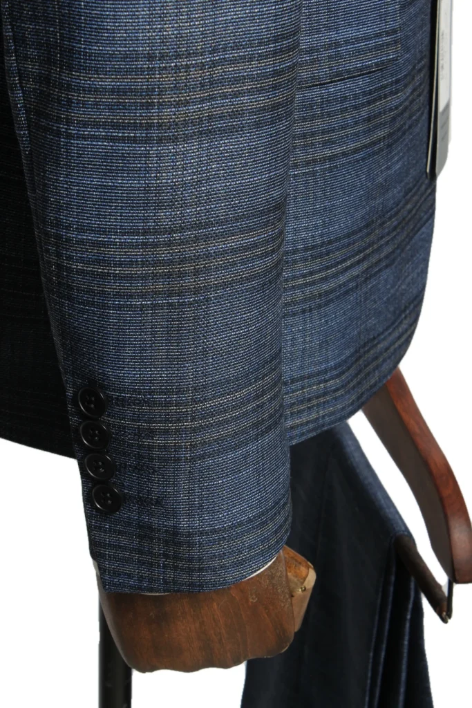 Мужской костюм "Техас" синий тройка slim fit
