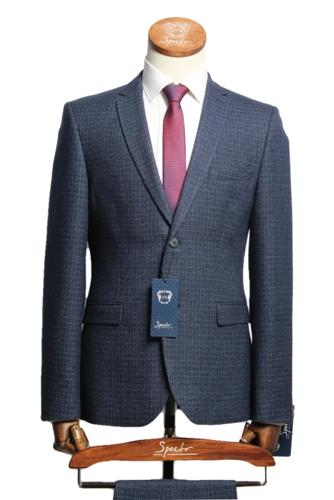 Мужской костюм "Титул" синий двойка slim fit