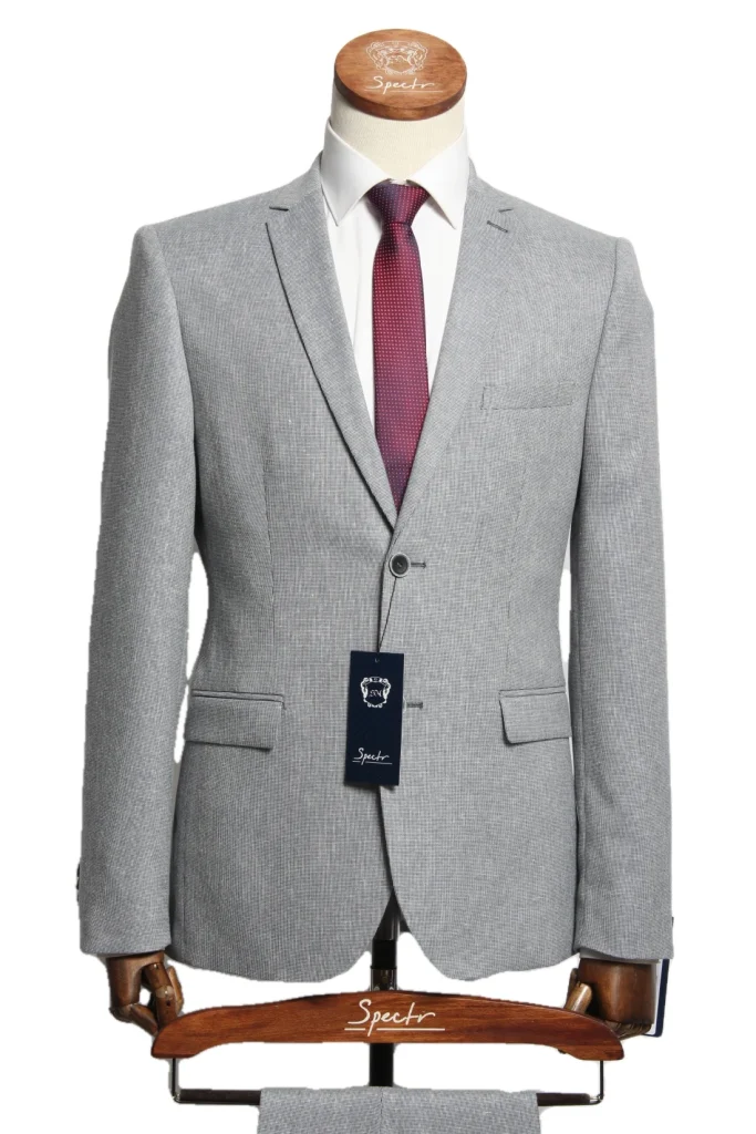 Мужской костюм "Фейшен" серый двойка slim fit