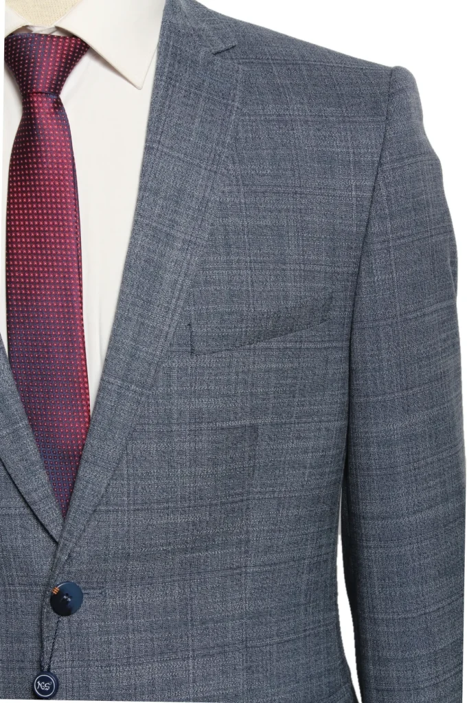 Мужской костюм "Феникс" синий двойка slim fit