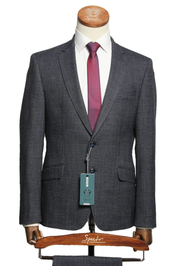 Мужской костюм "Фрэнк" серый двойка slim fit