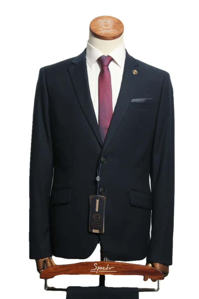 Мужской костюм "Цезарь" синий двойка slim fit