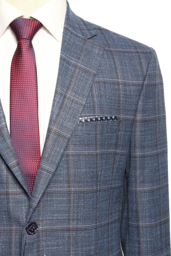 Мужской пиджак "Бест" синий slim fit