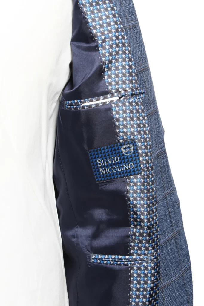Мужской пиджак "Бест" синий slim fit