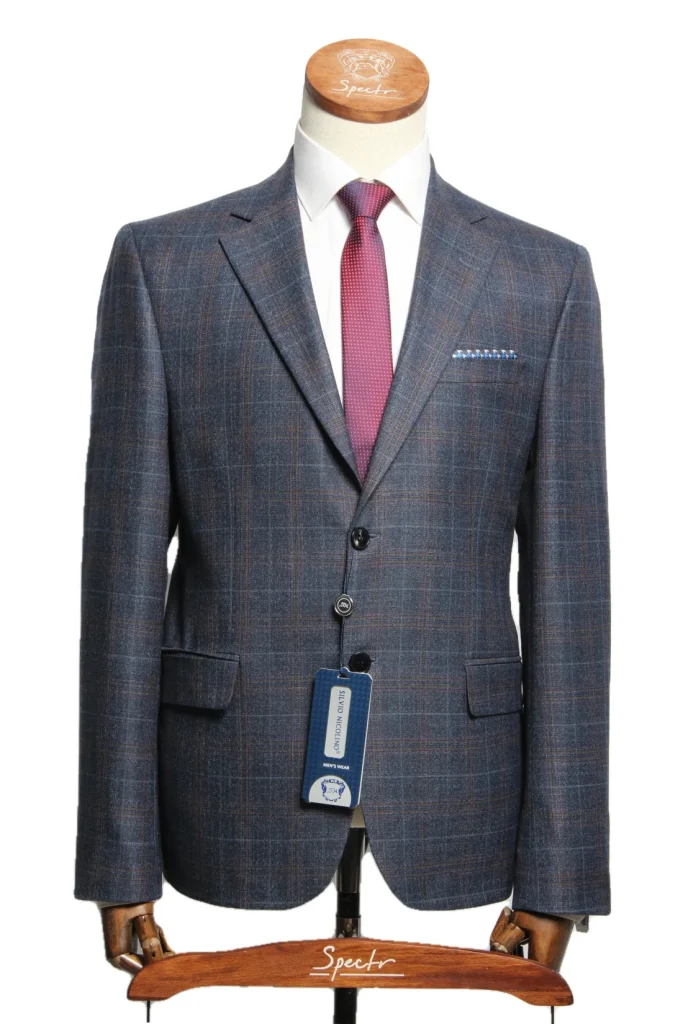 Мужской пиджак "Озон" синий slim fit