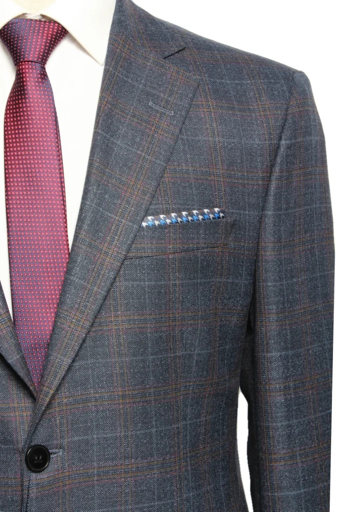 Мужской пиджак "Озон" синий slim fit