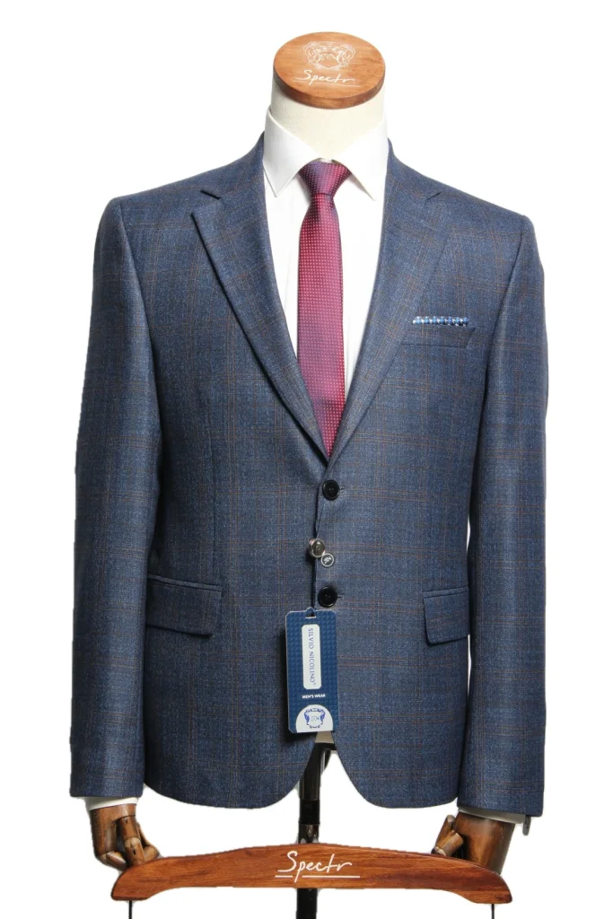 Мужской пиджак "Символ" синий slim fit