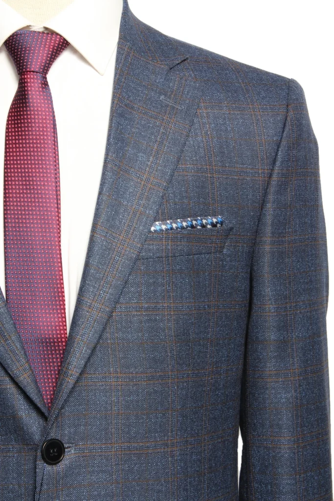 Мужской пиджак "Символ" синий slim fit